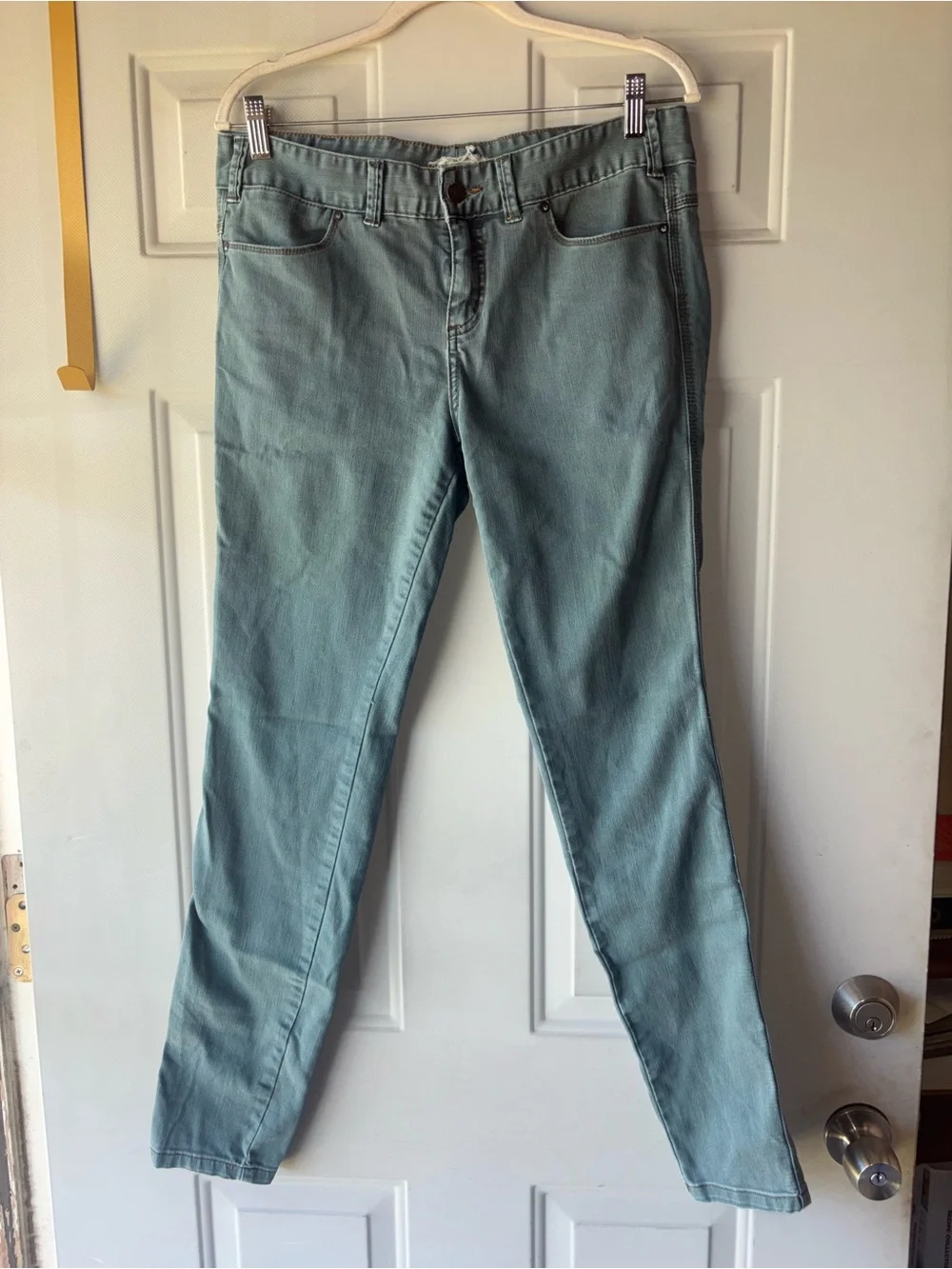 Free People teal skinny jeans size 30